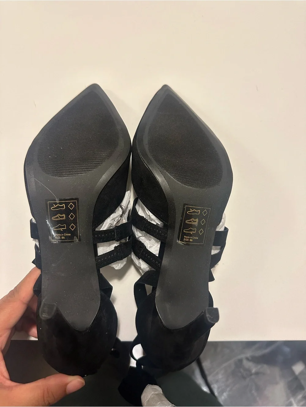 🆕 Lulu's Black Pointed-Toe Lace-Up Heels